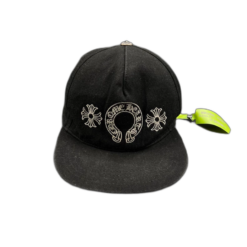 Chrome Hearts Black Embroidered Baseball Cap