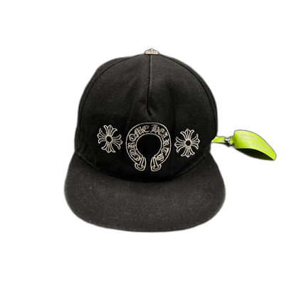Chrome Hearts Black Embroidered Baseball Cap