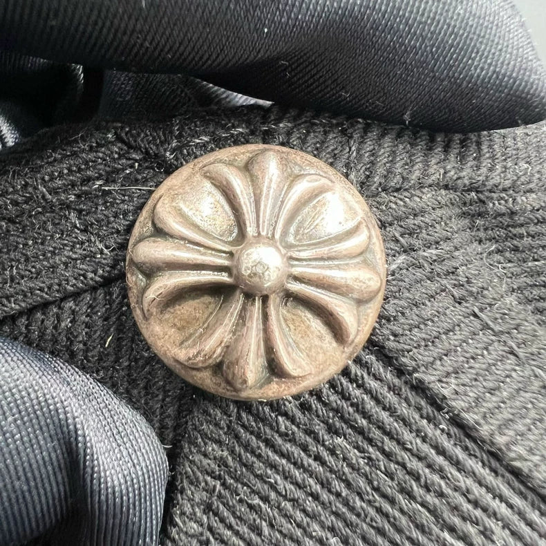 Chrome Hearts Black Embroidered Baseball Cap