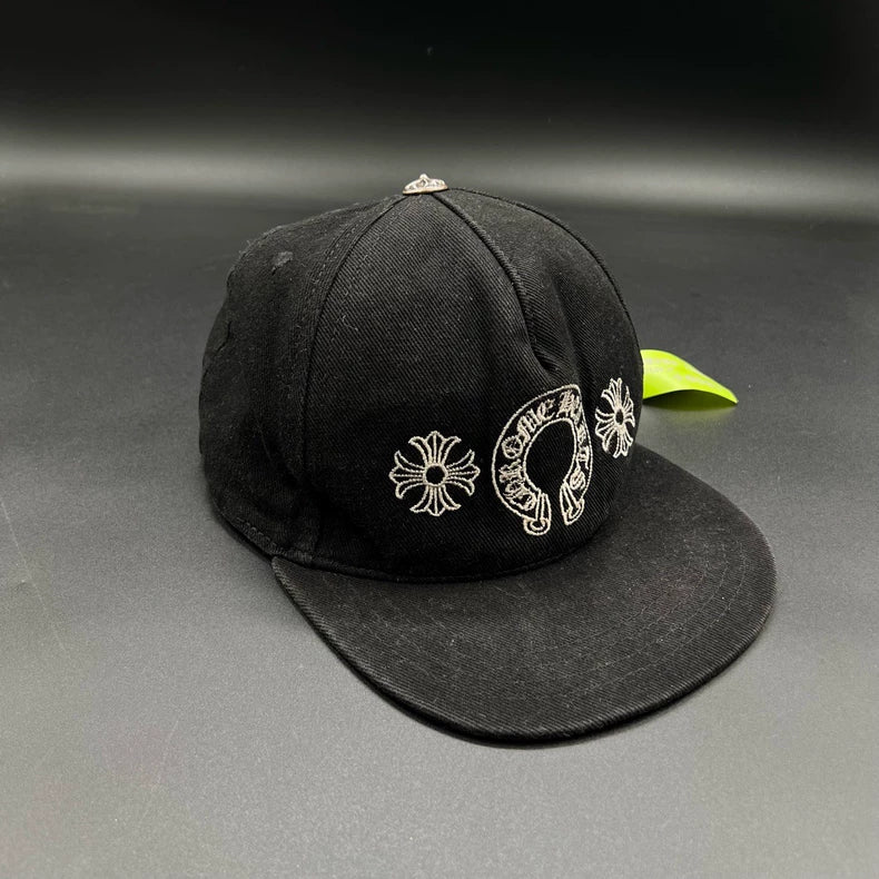 Chrome Hearts Black Embroidered Baseball Cap
