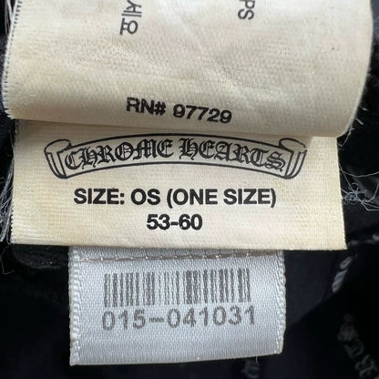 Chrome Hearts Black Embroidered Baseball Cap