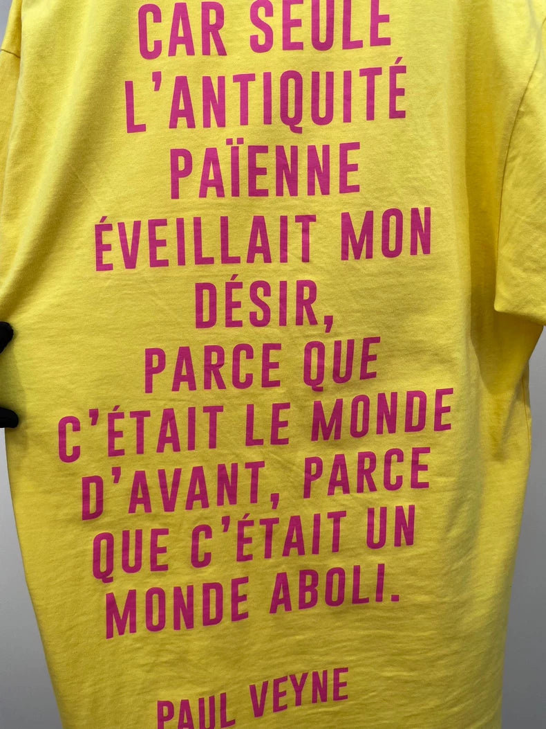 Gucci Yellow Letter Print T-shirt