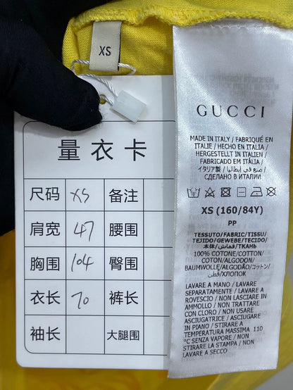 Gucci Yellow Letter Print T-shirt