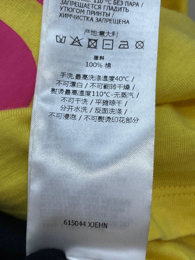 Gucci Yellow Letter Print T-shirt