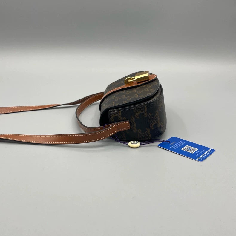 Celine Triomphe Floral Shoulder Bag