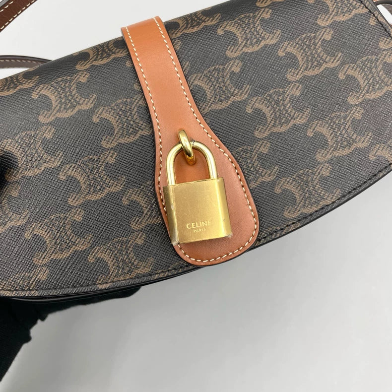 Celine Triomphe Floral Shoulder Bag
