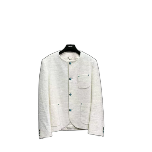 Louis Vuitton Single Button Jacket in White