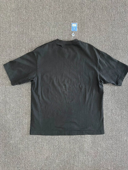 Acne Studios Black Distressed Letter Tee