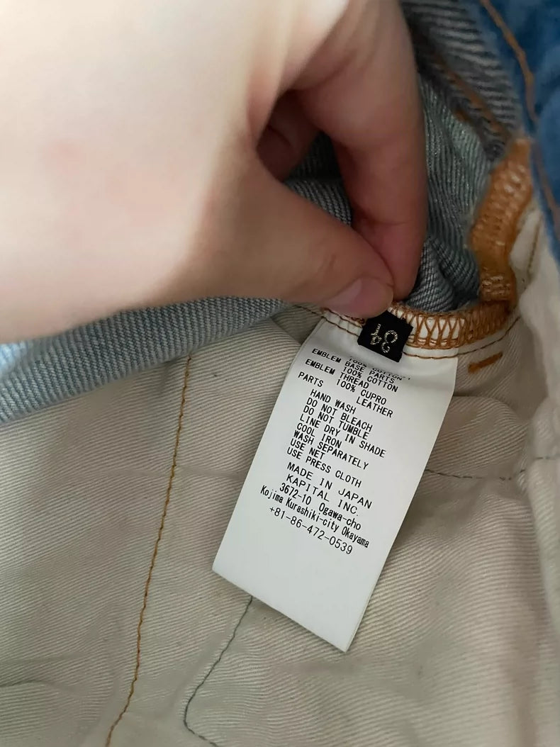 KAPITAL Embroidered Denim Shorts