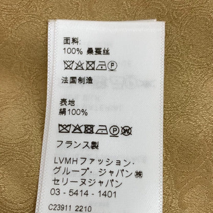 Celine Brown Logo Print Long Sleeve Shirt