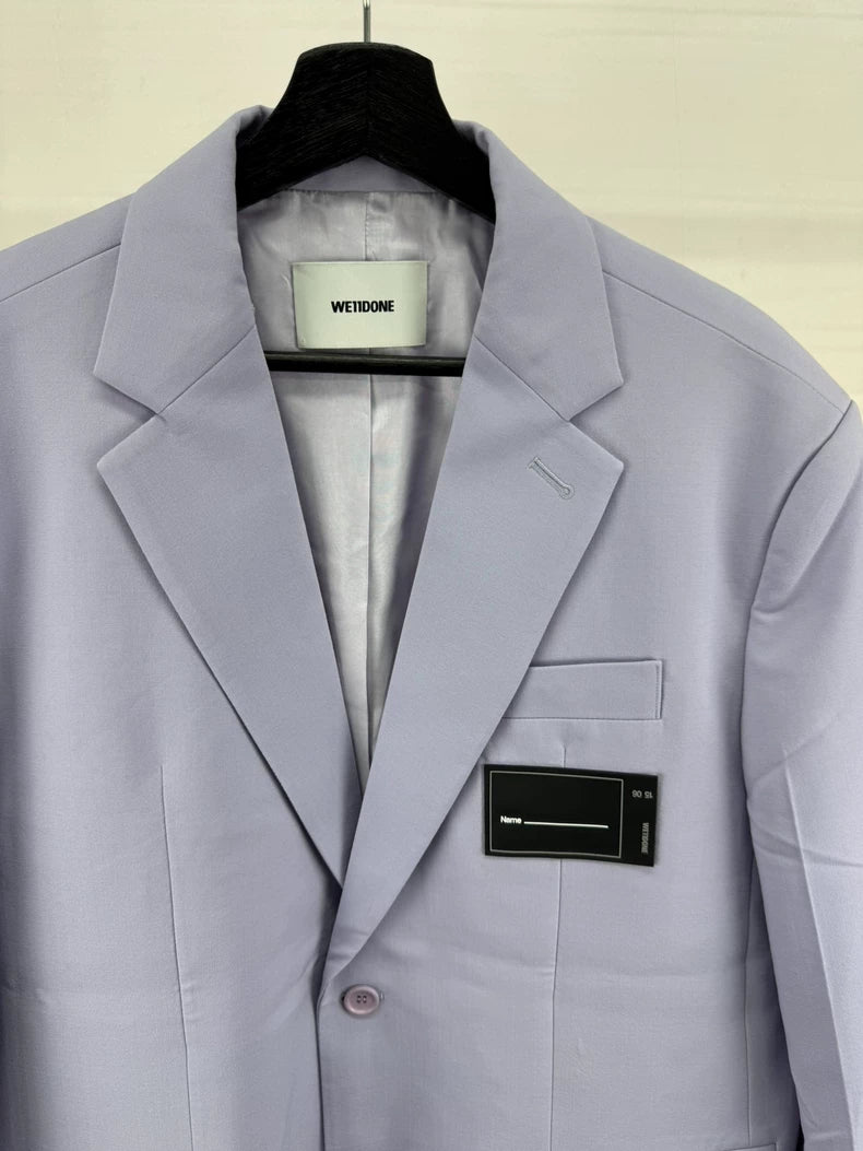 WE11DONE Logo Pattern Suit Jacket