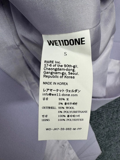 WE11DONE Logo Pattern Suit Jacket