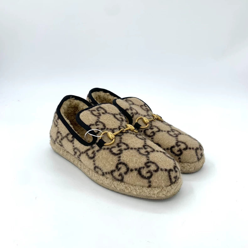 Gucci Logo Print Casual Slip-Ons