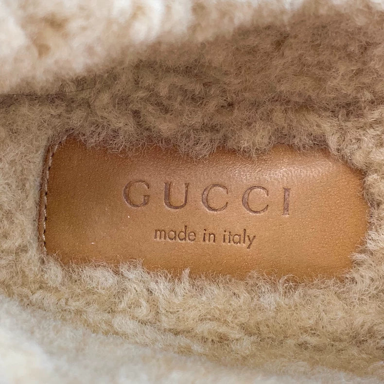 Gucci Logo Print Casual Slip-Ons