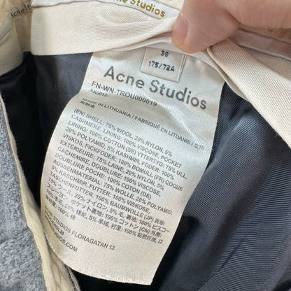 Acne Studios Gray Wool Casual Pants-yf