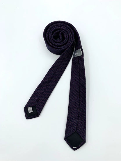 Dior Blue Pattern Silk Tie