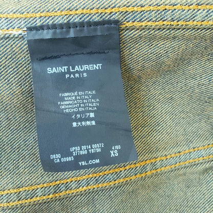 SAINT LAURENT 2015SS Washed Blue Denim Jacket