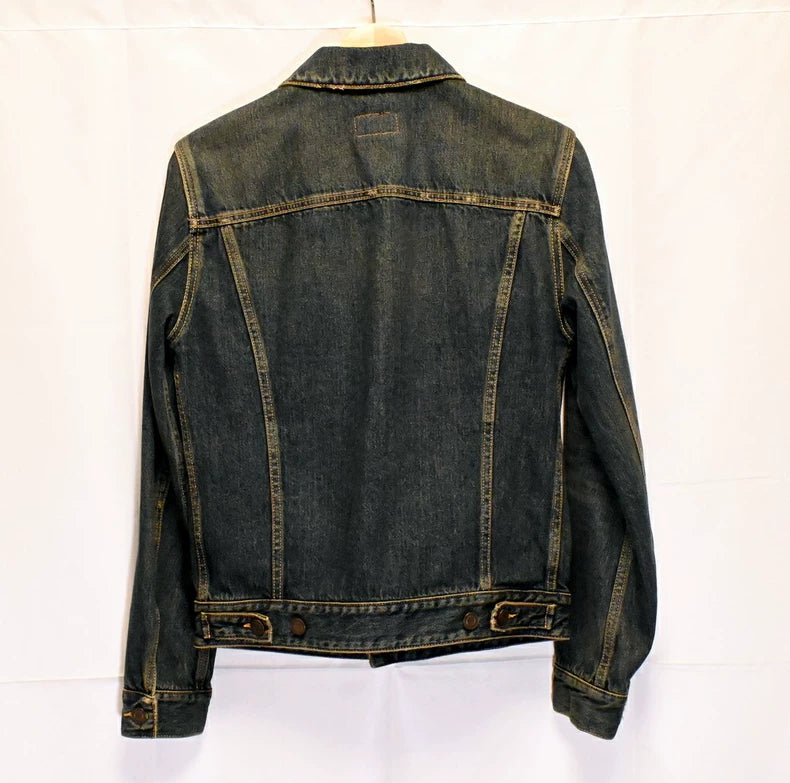 SAINT LAURENT 2015SS Washed Blue Denim Jacket