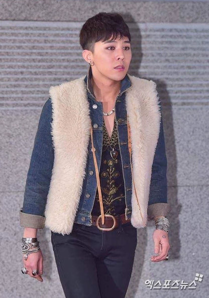 SAINT LAURENT 2015SS Washed Blue Denim Jacket