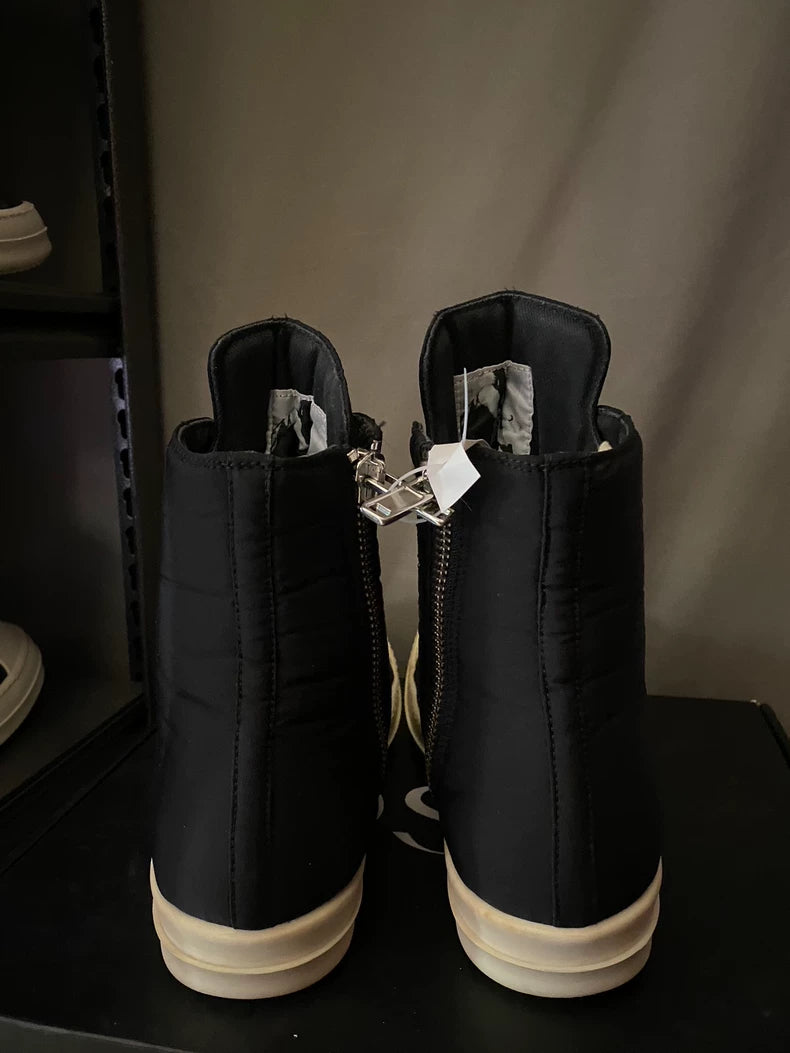 Rick Owens High-Top Filled Cotton Sneakers-yf