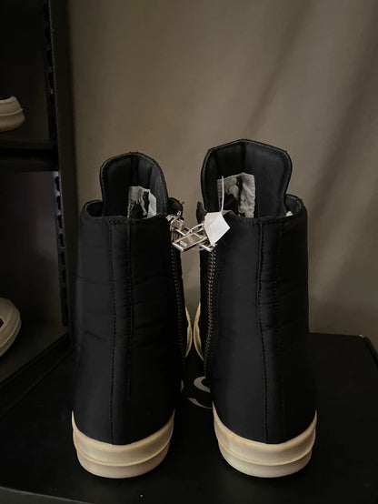 Rick Owens High-Top Filled Cotton Sneakers-yf