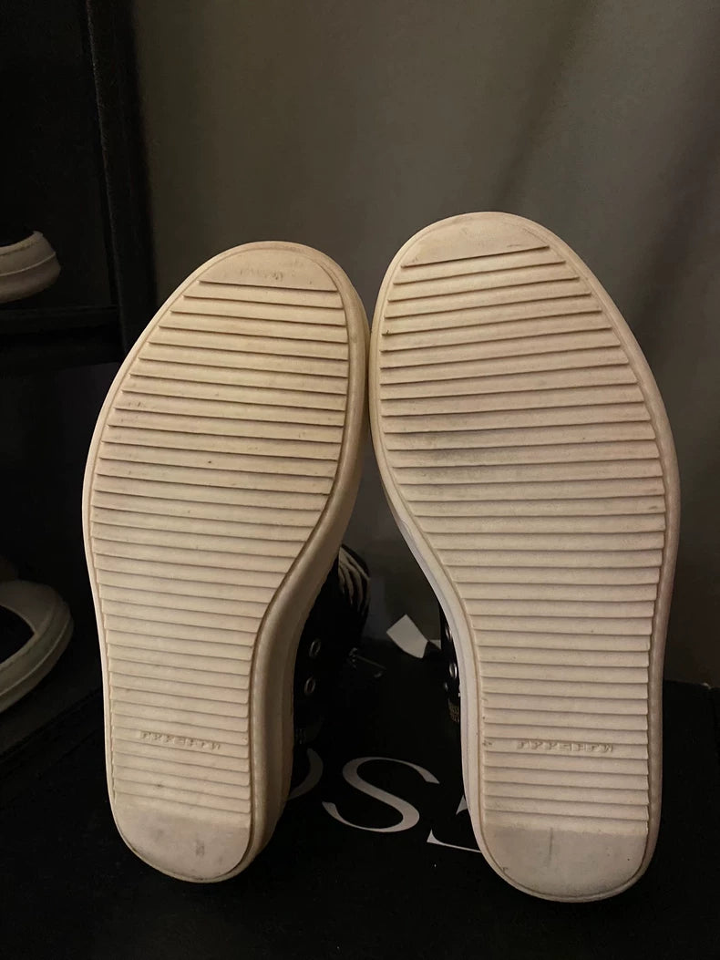 Rick Owens High-Top Filled Cotton Sneakers-yf