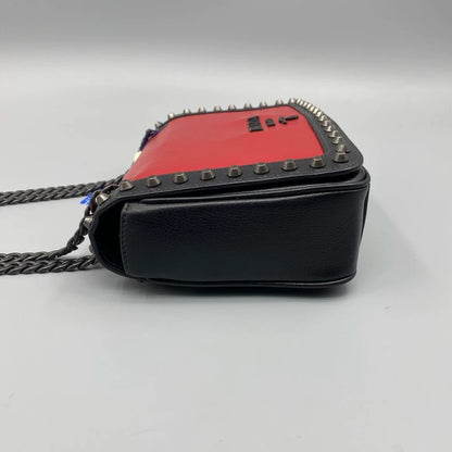 Prada Retro Studded Red and Black Bag