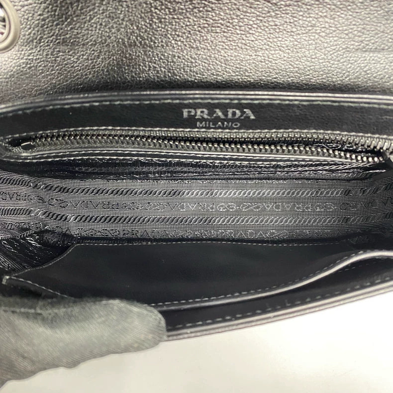 Prada Retro Studded Red and Black Bag