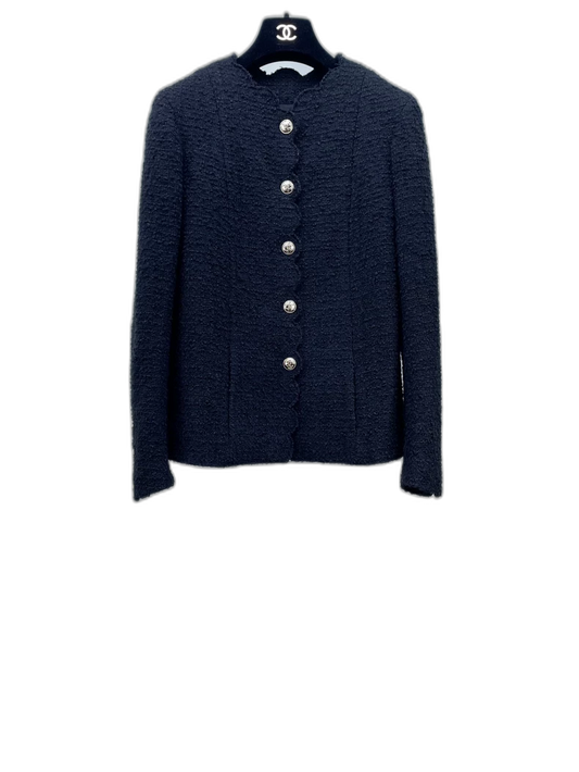 Chanel Black Gold Wave Edge Jacket