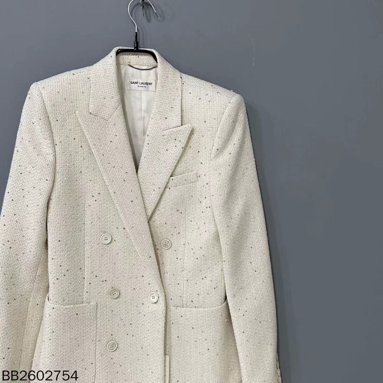 Double-Breasted Tweed Blazer by Saint Laurent