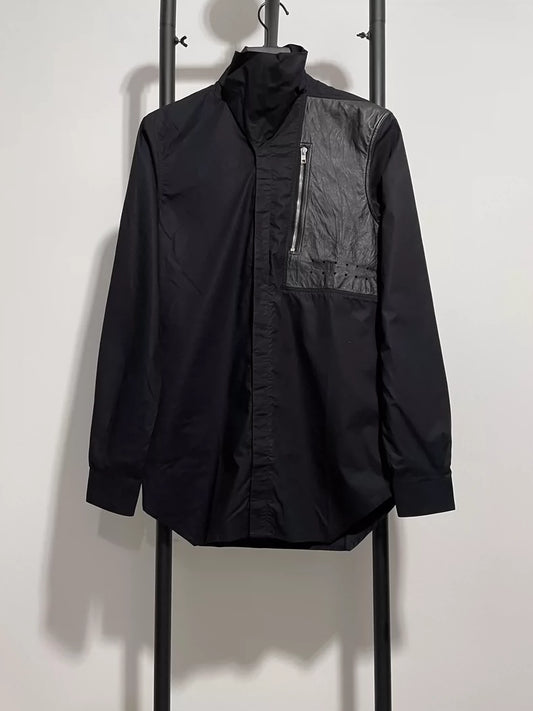 Rick Owens Black Shirt with Zipper Detail