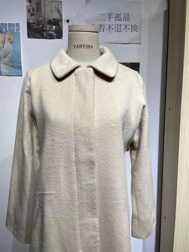 ジャケット・アウター Vintage Yves Saint Laurent wool coat Vintage Yves Saint Laurent YSL Plaid Wool Coat Winter Longer Style