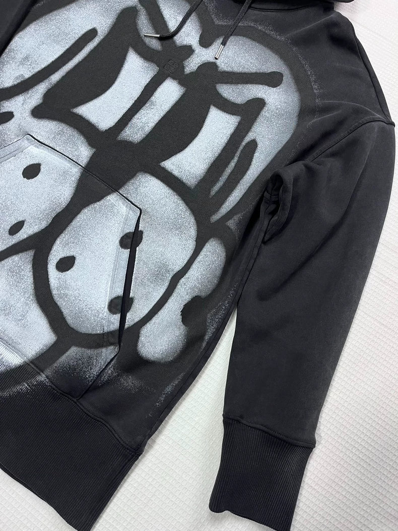 Givenchy Black Graffiti Hoodie M Size