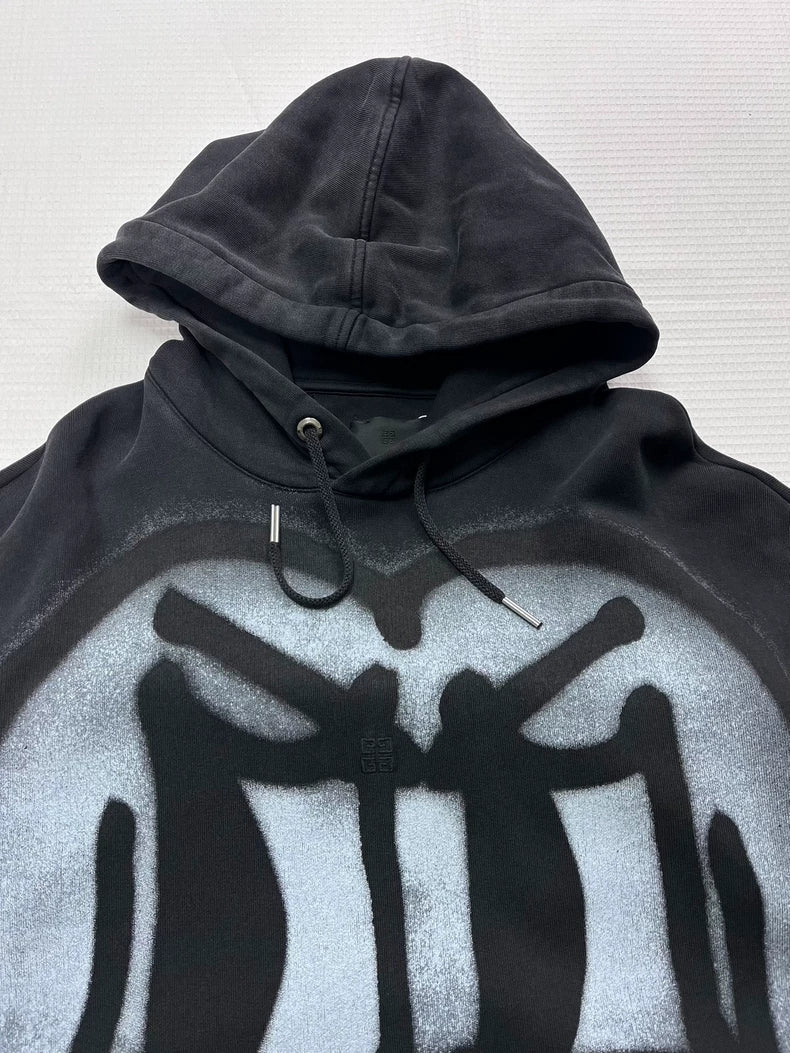 Givenchy Black Graffiti Hoodie M Size
