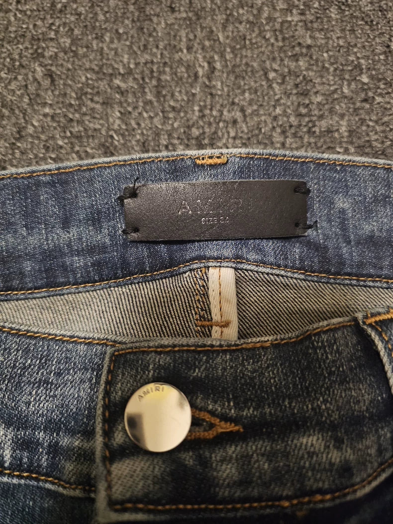 Amiri Distressed Knee Denim Jeans-yf