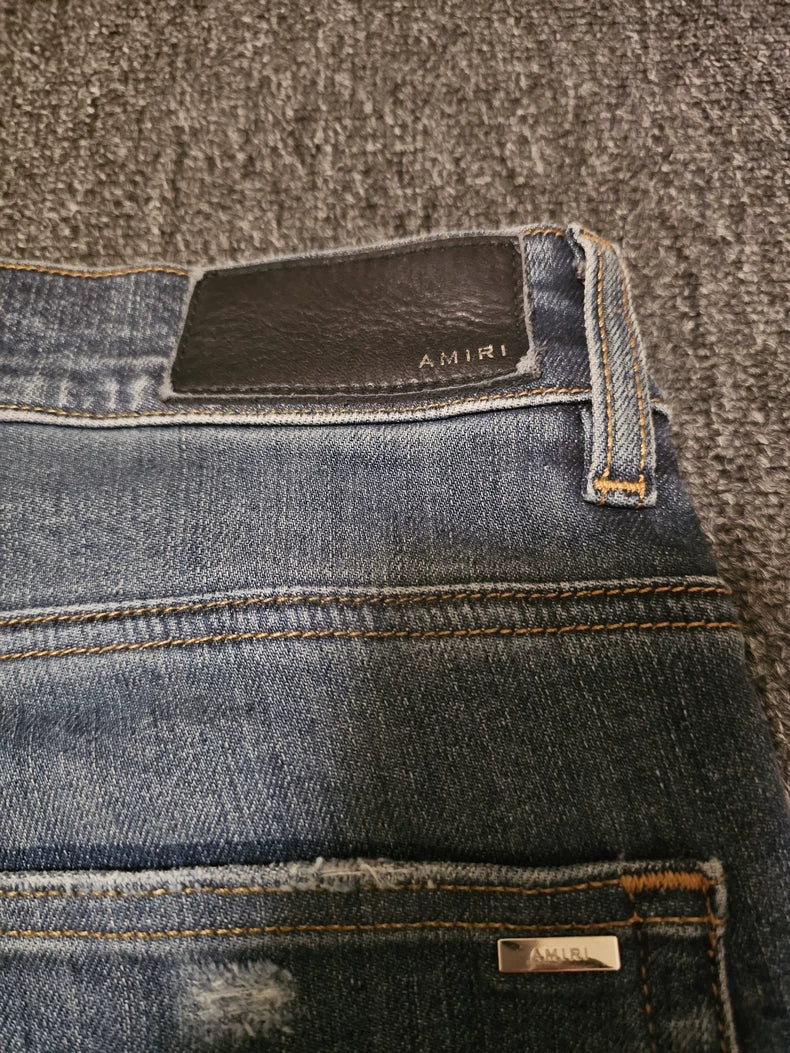 Amiri Distressed Knee Denim Jeans-yf