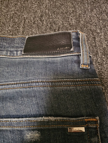 Amiri Distressed Knee Denim Jeans-yf