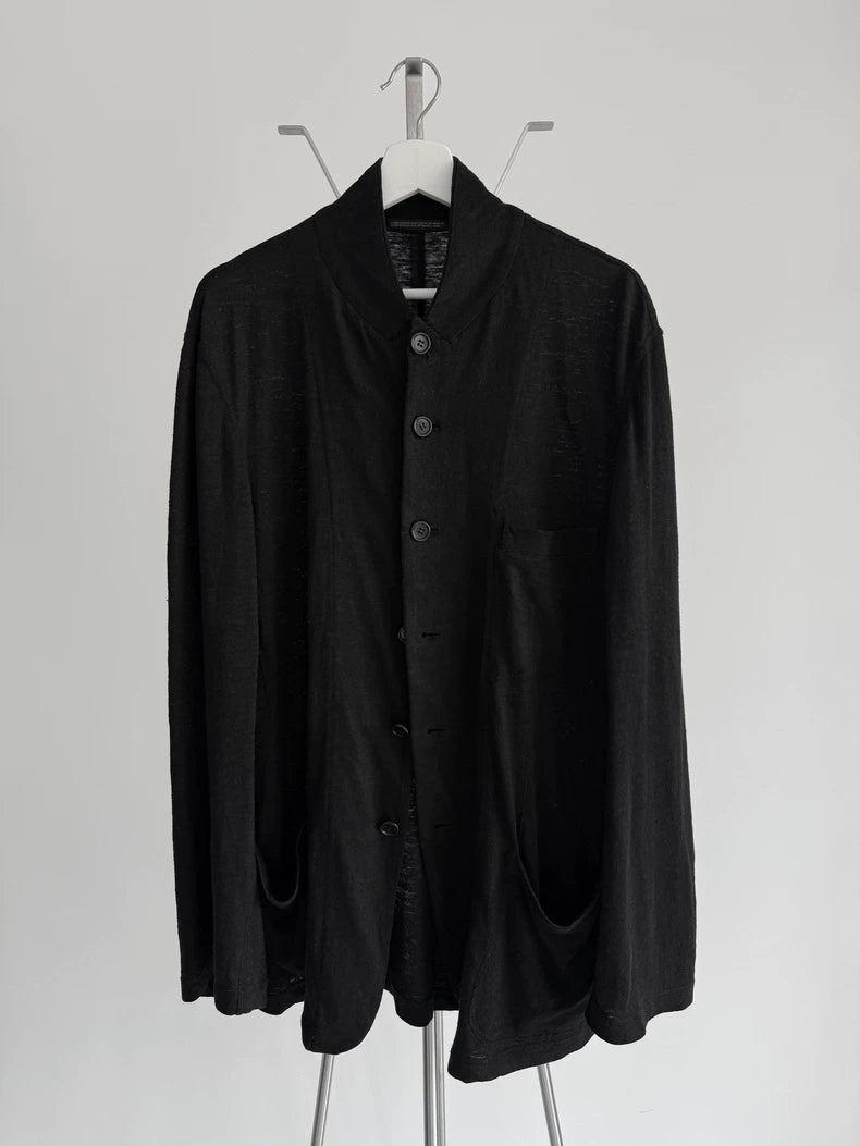 Black Linen Jacket by Yohji Yamamoto