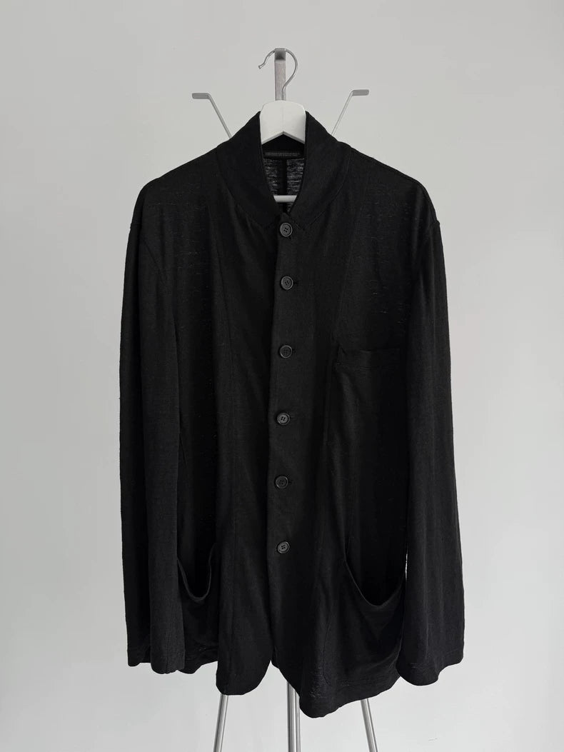 Black Linen Jacket by Yohji Yamamoto