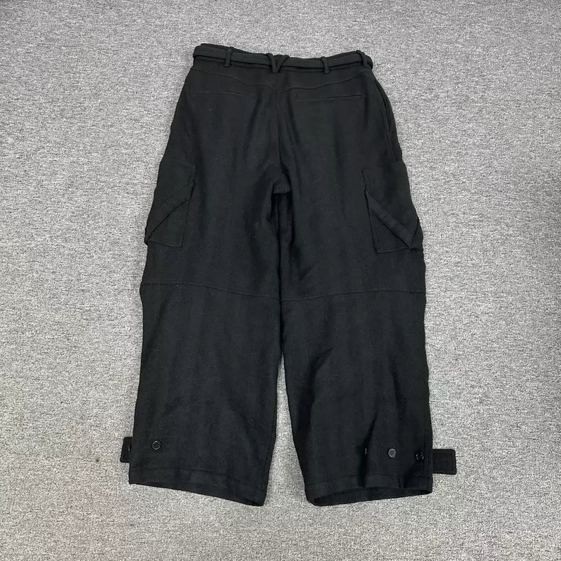 Bottega Veneta Black Wool Cargo Pants