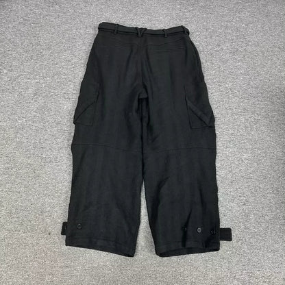 Bottega Veneta Black Wool Cargo Pants