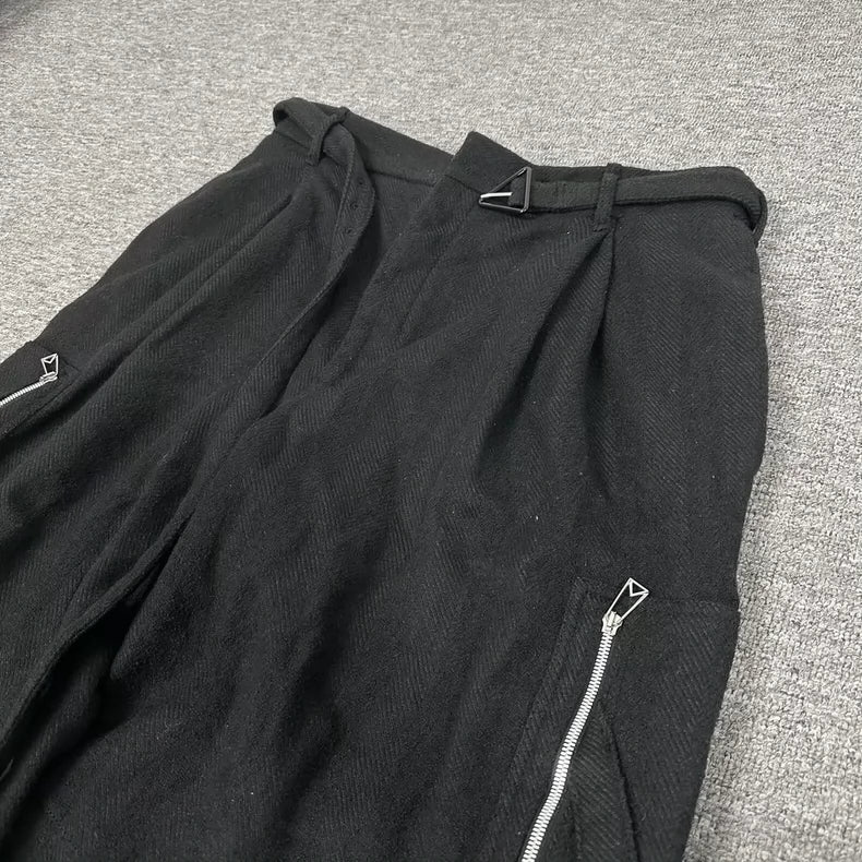 Bottega Veneta Black Wool Cargo Pants