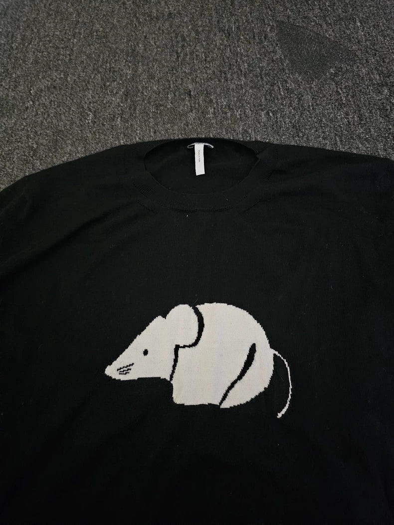 Loewe Men's Wool Knit Sweater with Mouse-yf