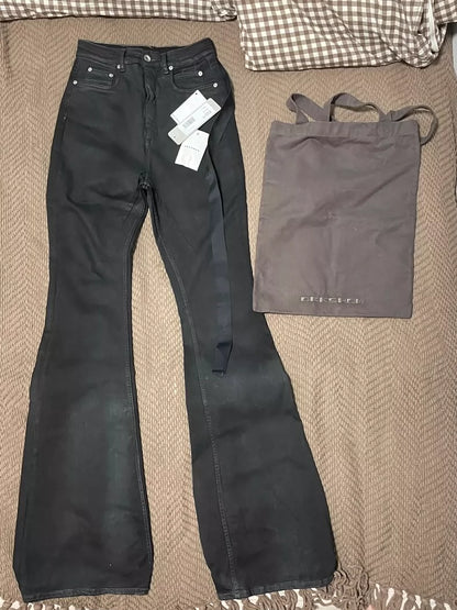 Rick Owens DRKSHDW Flared Black Denim