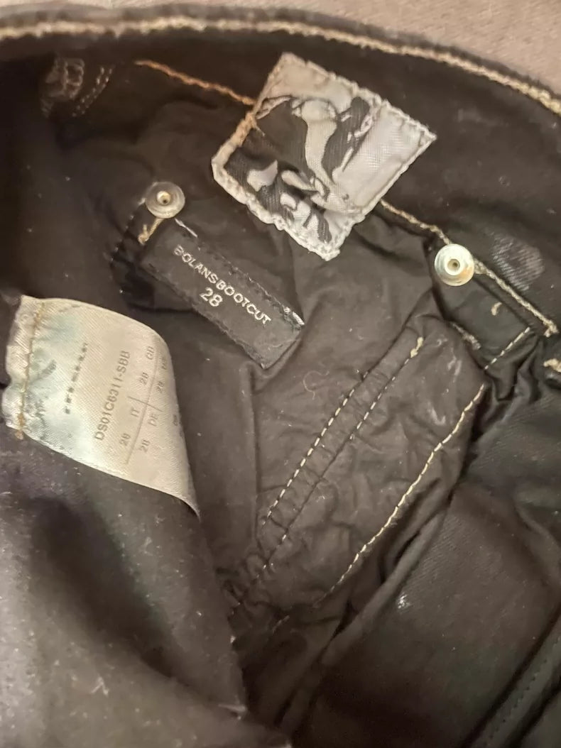 Rick Owens DRKSHDW Flared Black Denim