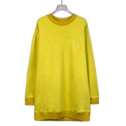 Loewe Yellow Logo Embroidery Cotton Sweatshirt