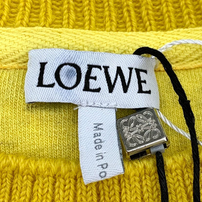 Loewe Yellow Logo Embroidery Cotton Sweatshirt