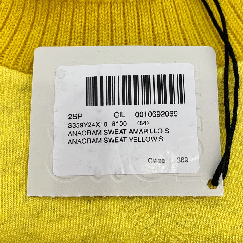 Loewe Yellow Logo Embroidery Cotton Sweatshirt