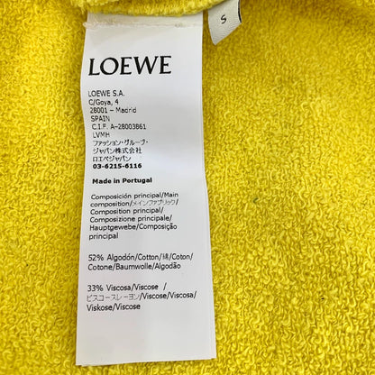 Loewe Yellow Logo Embroidery Cotton Sweatshirt