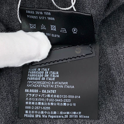 Prada Dark Gray V-Neck Cardigan Sweater